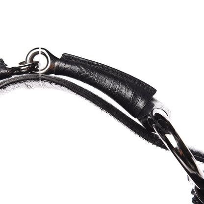 Gucci Monogram Large Horsebit Chain Hobo Black 11 of 13