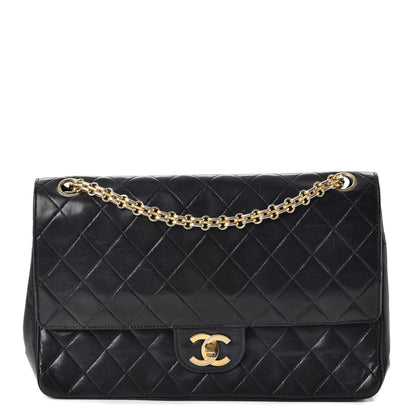 Chanel Lambskin Medium Mademoiselle Chain Double Flap Black 1 of 10