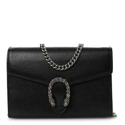 Gucci Calfskin Mini Dionysus Chain Wallet Black 1 of 12