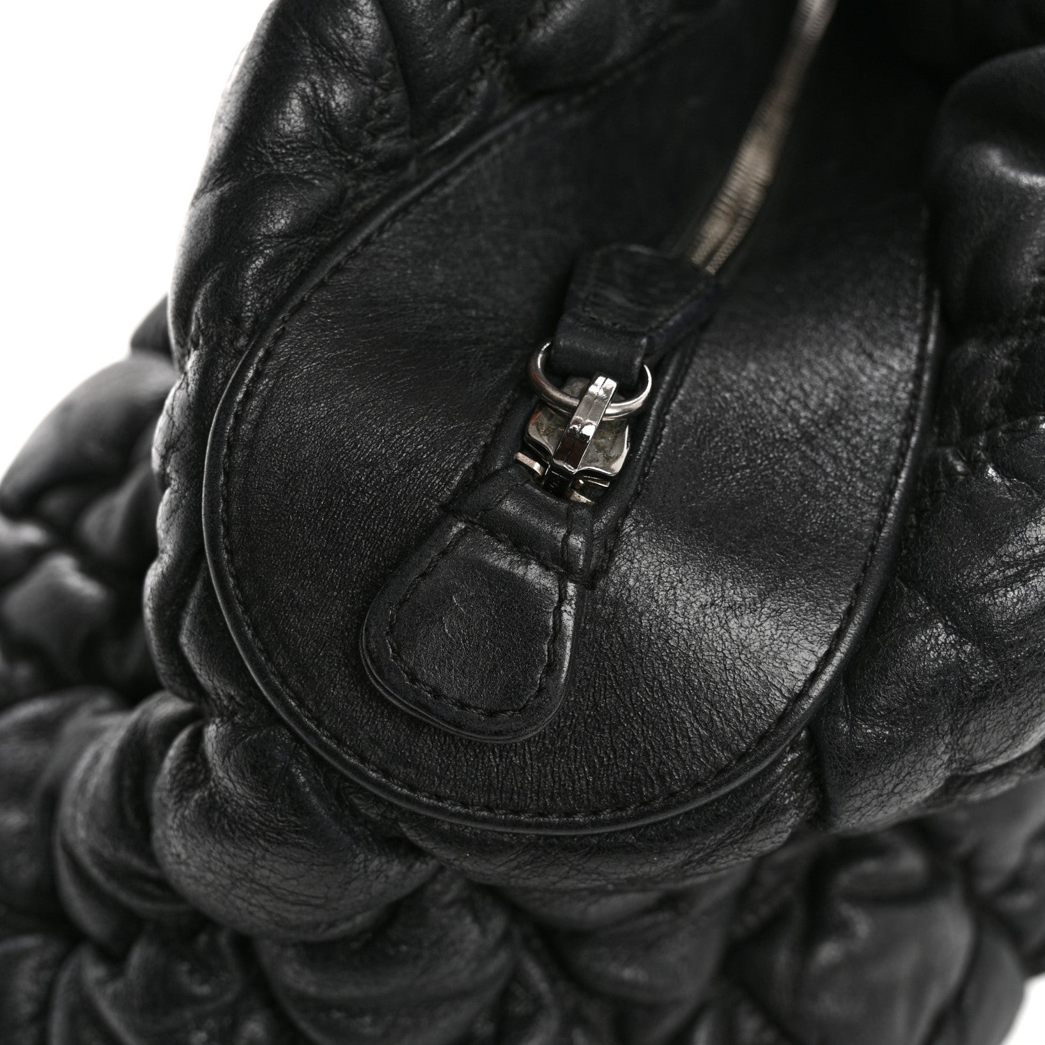 Chanel Calfskin Bubble Quilt Bowler Black 12 of 14