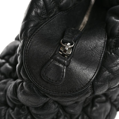 Chanel Calfskin Bubble Quilt Bowler Black 12 of 14