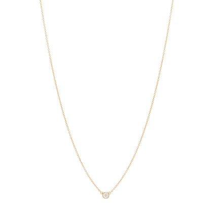 Tiffany 18K Yellow Gold Diamond .14ct Elsa Peretti Diamonds by the Yard Pendant Necklace 1 of 4