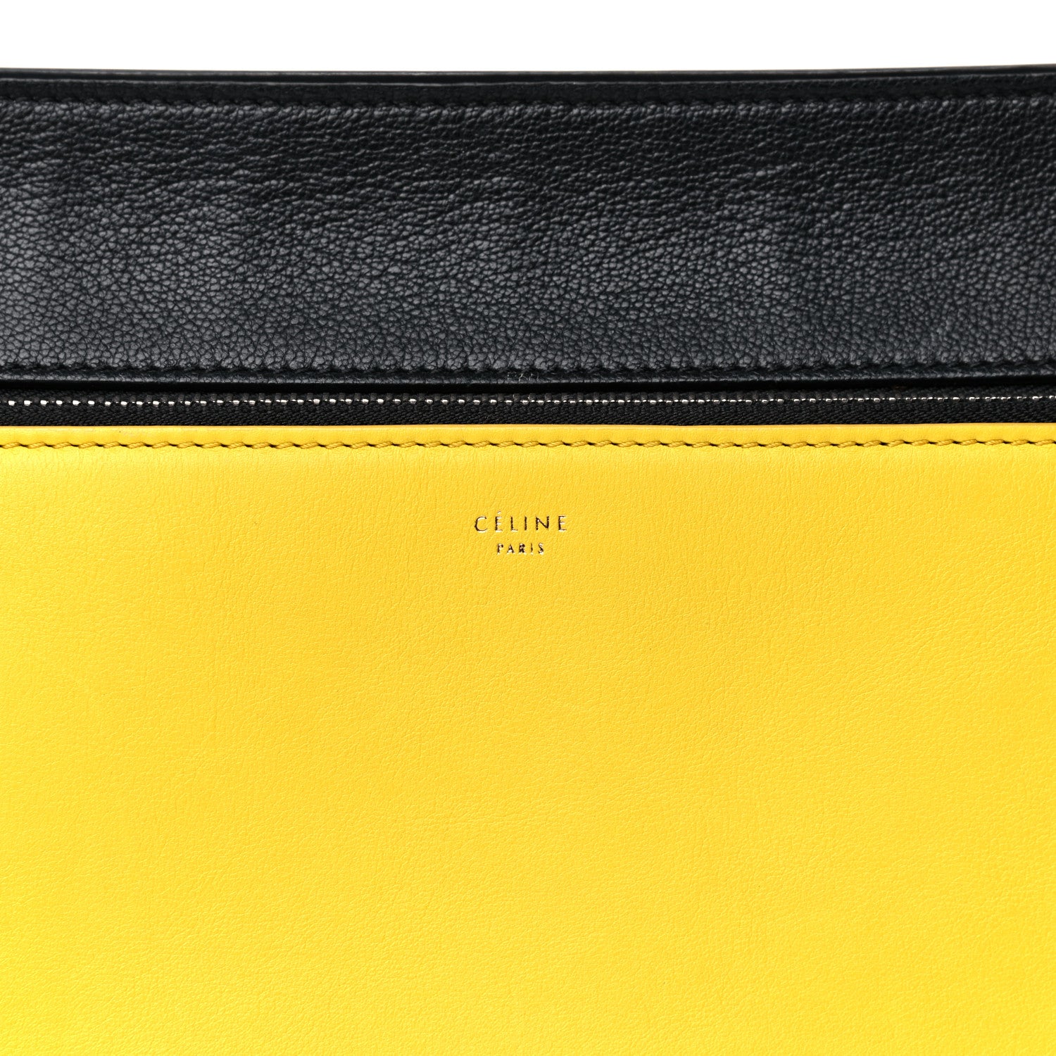 Celine Smooth Calfskin Small Tri-Color Edge Shoulder Bag Yellow 11 of 23