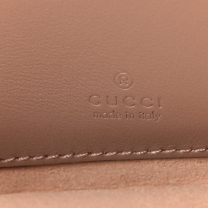 Gucci Calfskin Matelasse Mini GG Marmont Chain Crossbody Bag Porcelain Rose 7 of 11