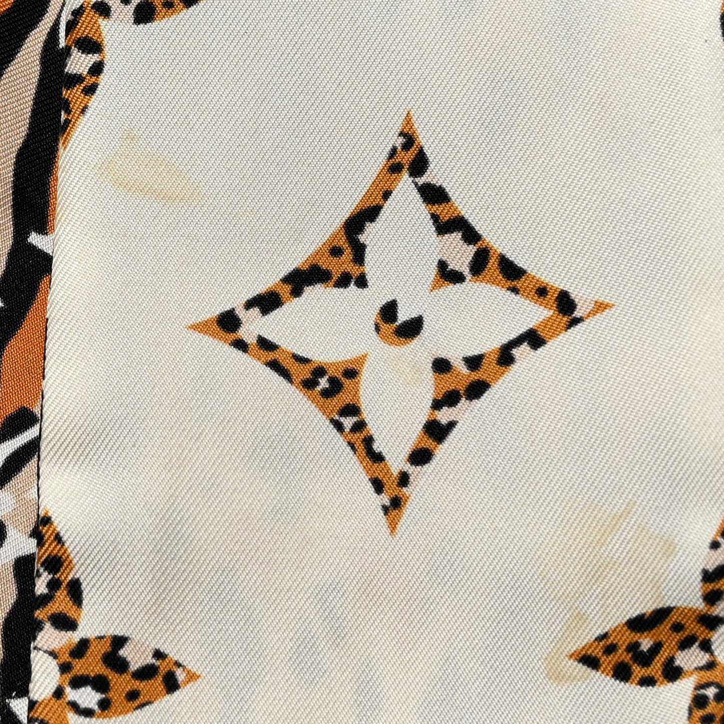 Silk Monogram Giant Jungle Bandeau Ivory