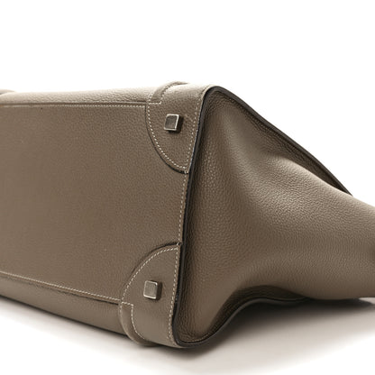 Celine Drummed Calfskin Mini Luggage Souris 8 of 10