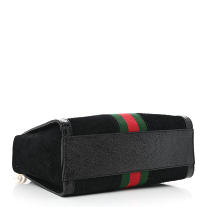 Gucci Suede Patent GG Web Small Ophidia Tote Bag Black 4 of 10