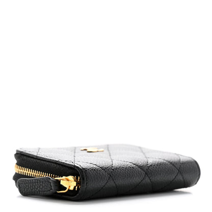 Chanel Caviar Quilted Zip Coin Purse Black 4 of 8