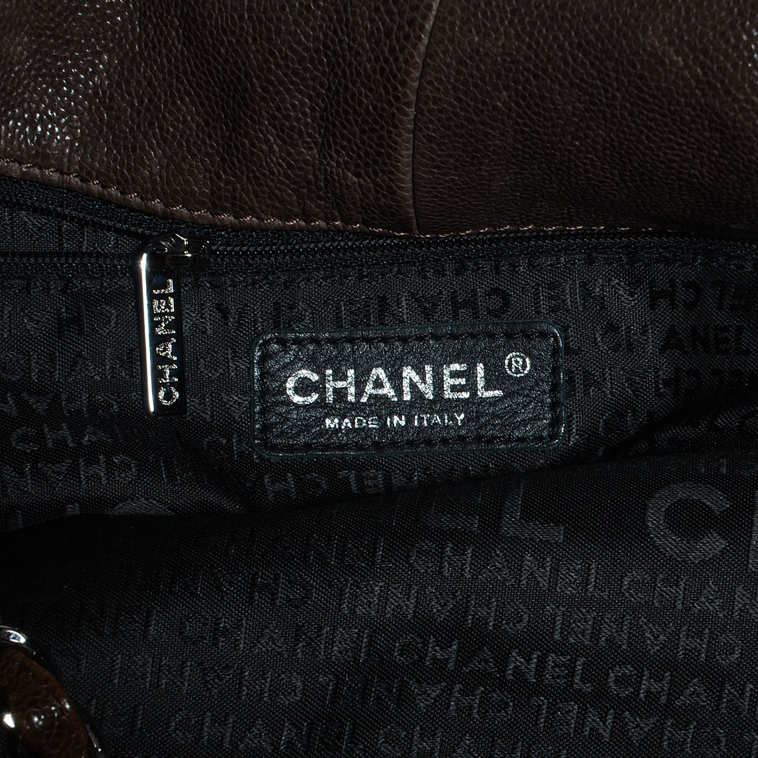 Chanel Distressed Caviar XL Coco Cabas Brown 6 of 7