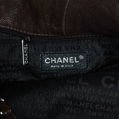 Chanel Distressed Caviar XL Coco Cabas Brown 6 of 7