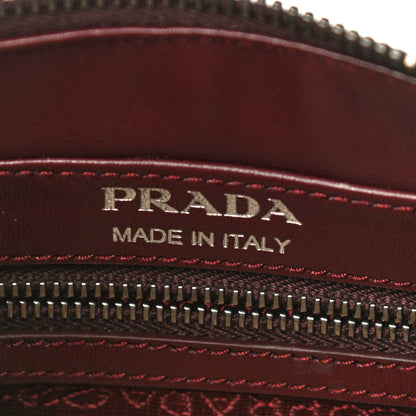 Prada Soft Calfskin Crystal Impunture Camera Bag Granato 6 of 13