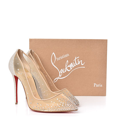 Christian Louboutin Rete Glitter Mini Specchio Strass Follies 100 Pumps 40 Crystal Moonlight 8 of 8
