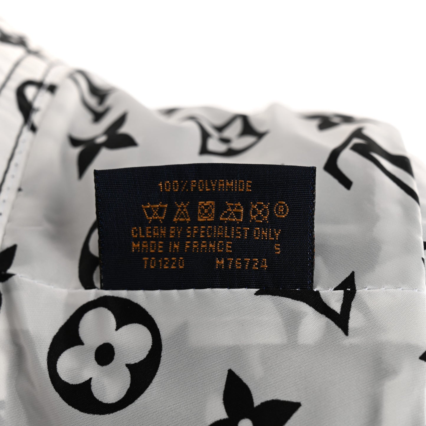 Nylon Monogram Reversible Bob Bucket Hat S Black White