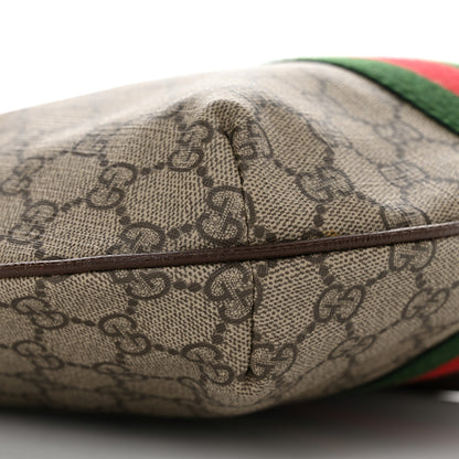 Gucci GG Supreme Monogram Web Small Ophidia Half Moon Hobo Brown 9 of 10