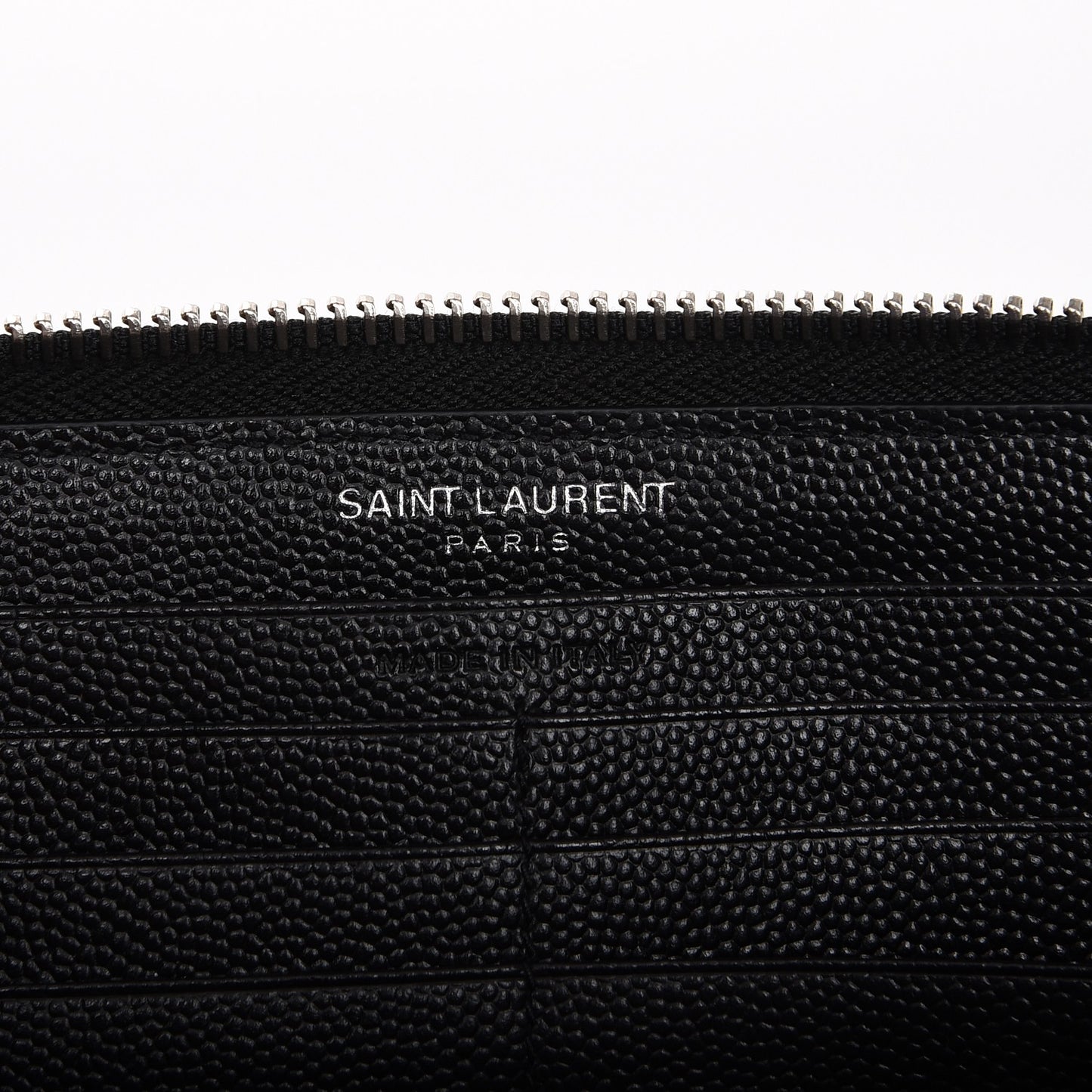 Grain De Poudre Matelasse Chevron Monogram Zip Around Wallet Black