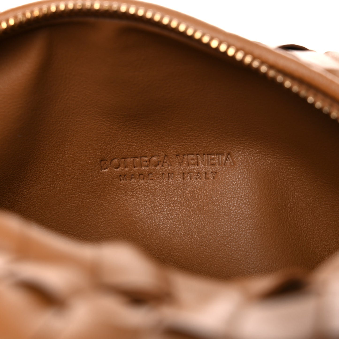 Nappa Intrecciato Teen Jodie Hobo Caramel