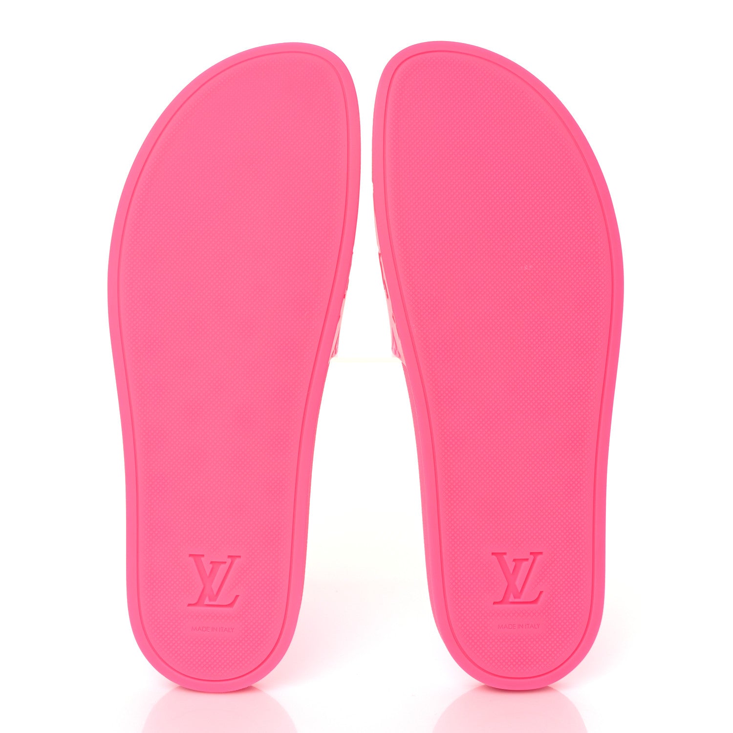 Louis Vuitton Rubber Embossed Monogram Mens Waterfront Mules 11 Pink 5 of 8