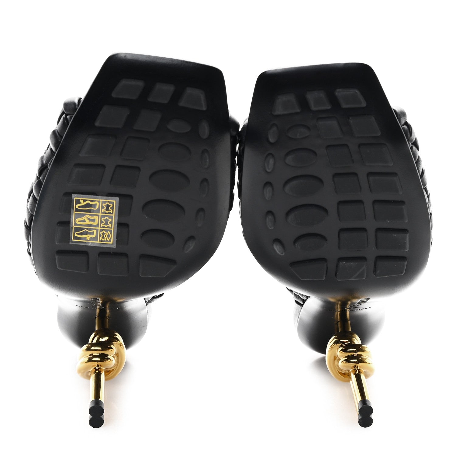 Bottega Veneta Soft Lambskin Intrecciato High Heel Knot Mules 39 Black 6 of 9