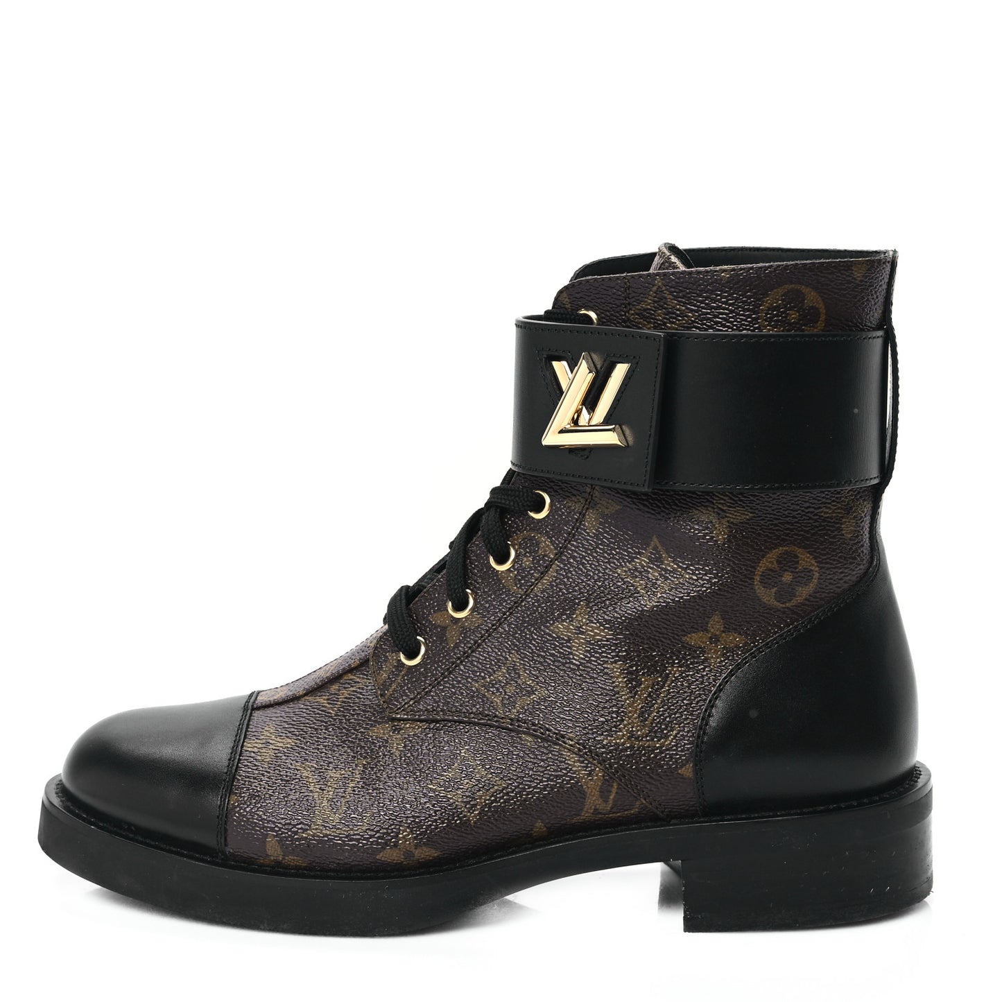 Calfskin Monogram Wonderland Flat Ranger Boots 41 Black