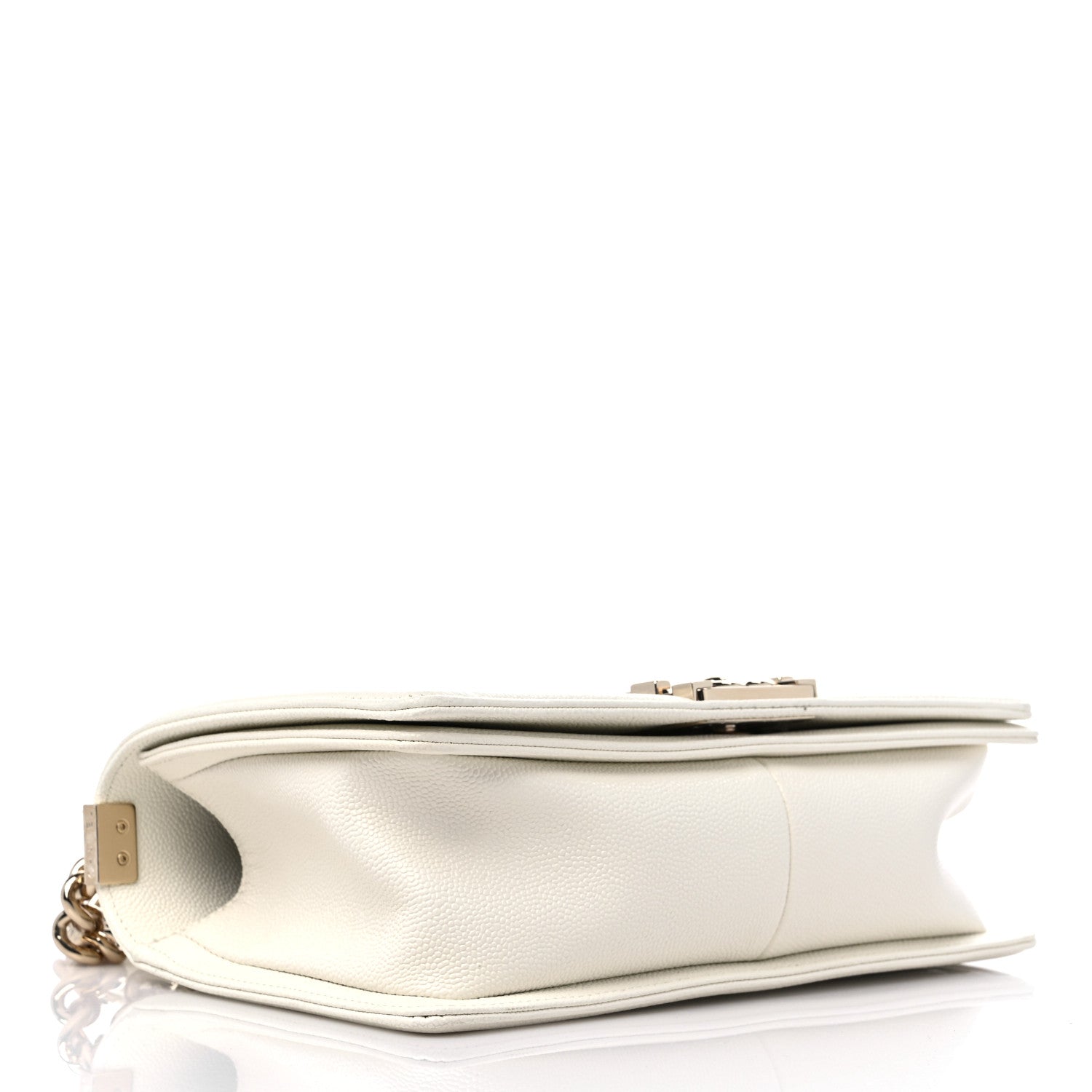 Chanel Caviar Quilted Medium Boy Flap White 4 of 10