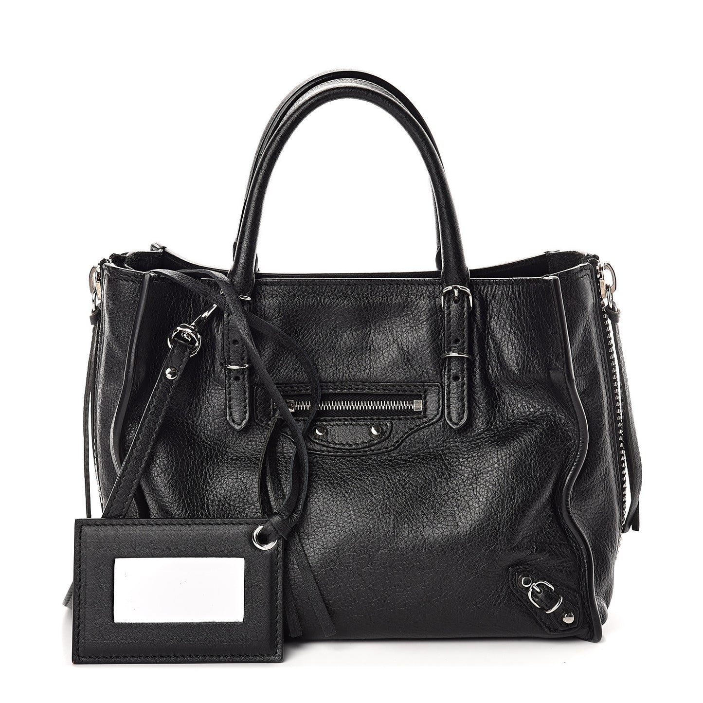 Calfskin Papier Mini A4 Tote Black