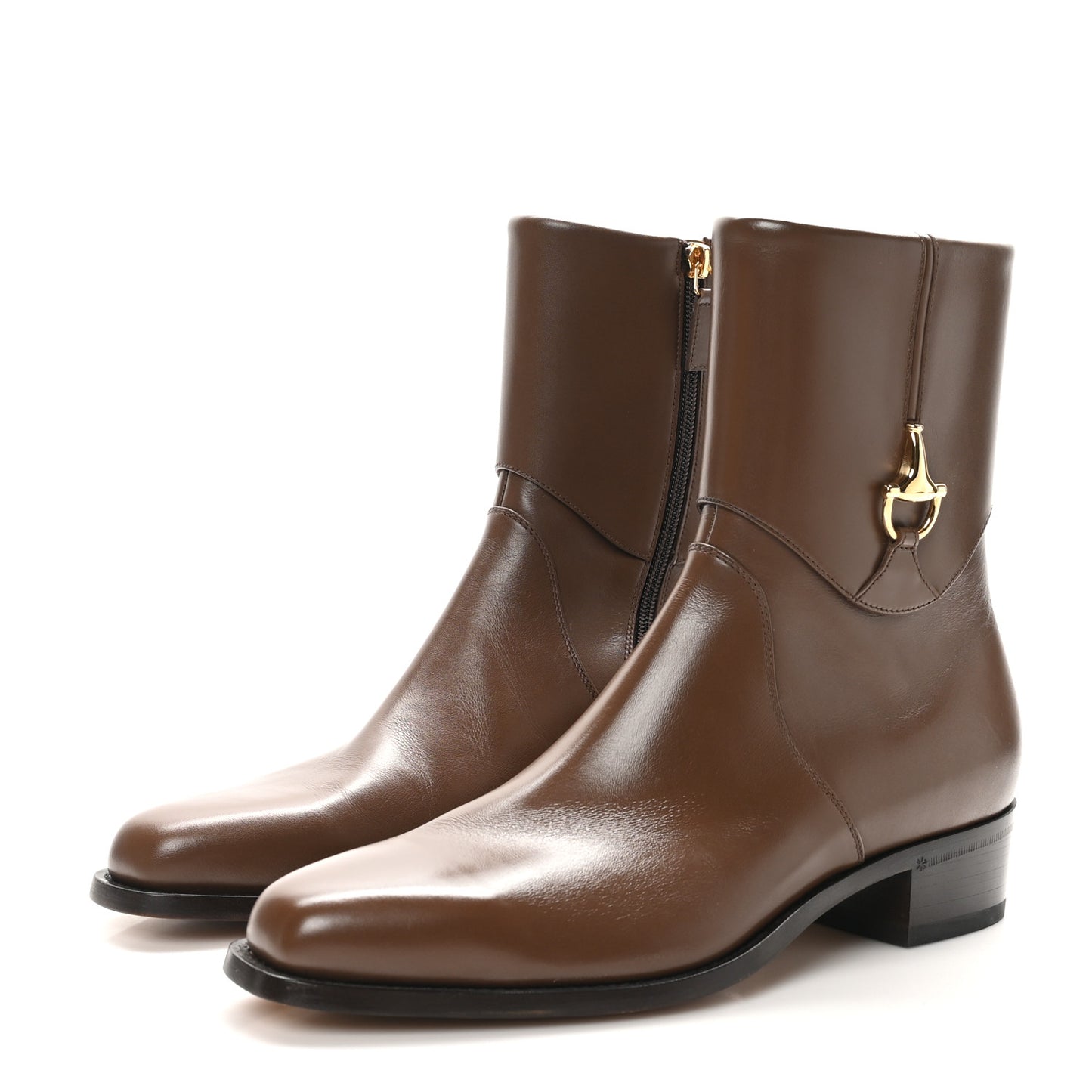 Calfskin Horsebit Mens Elizabeth Ankle Boots  9 Brown Sugar