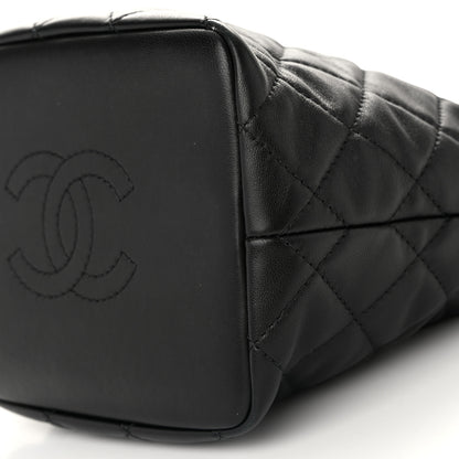 Chanel Lambskin Quilted Small Perfect Meeting Hobo Black 10 of 12