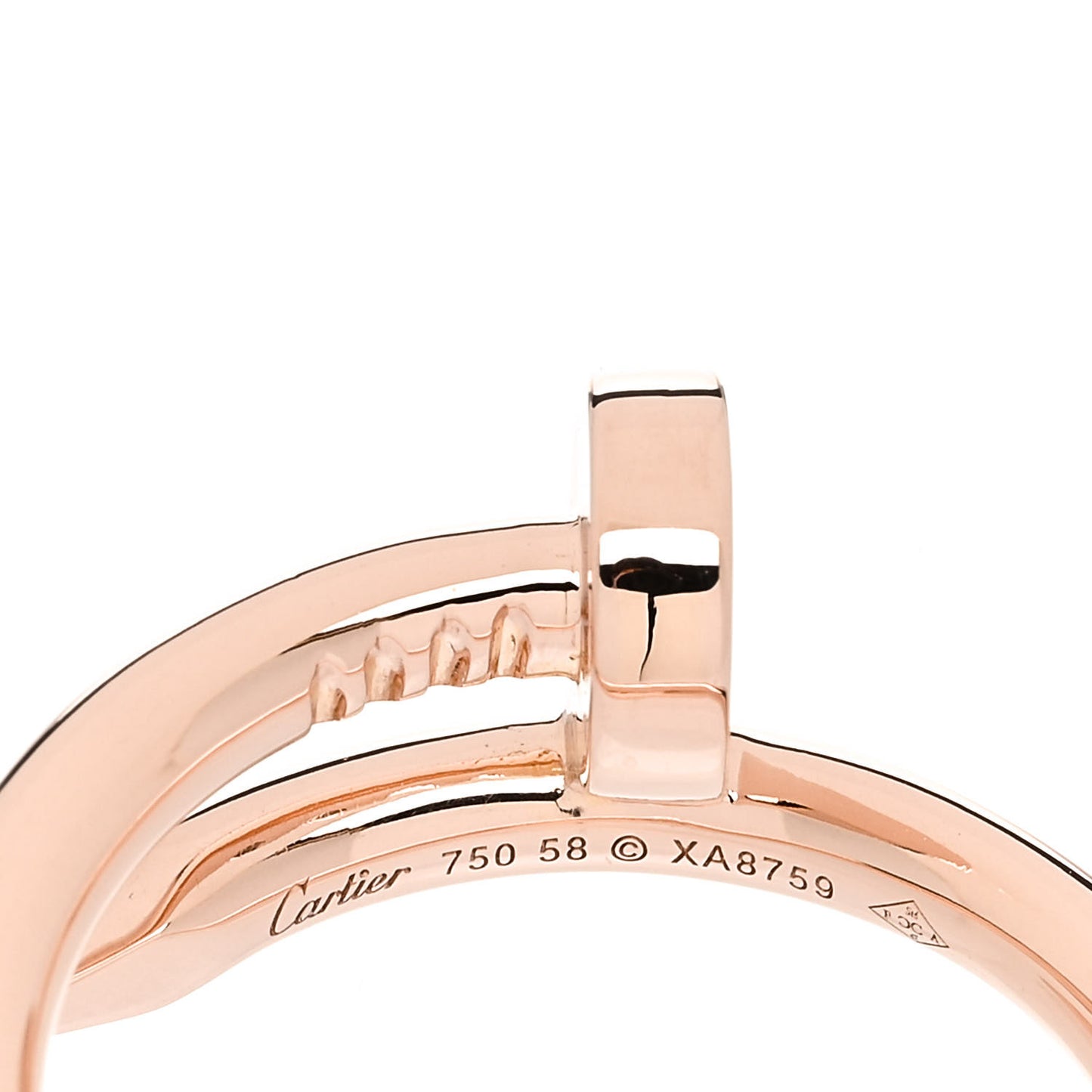 18K Pink Gold Juste Un Clou Ring 58 8.25