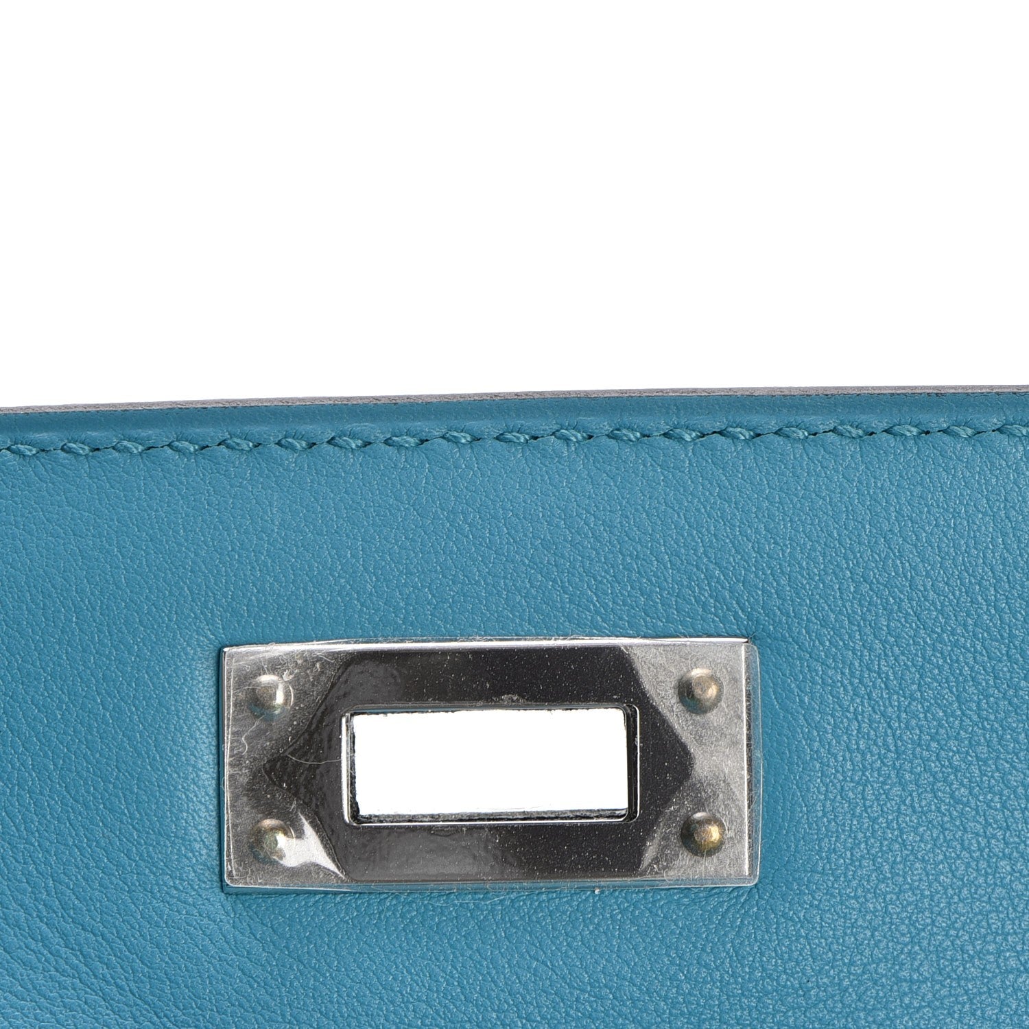 Hermes Swift Kelly Cut Clutch Pochette Turquiose 10 of 17