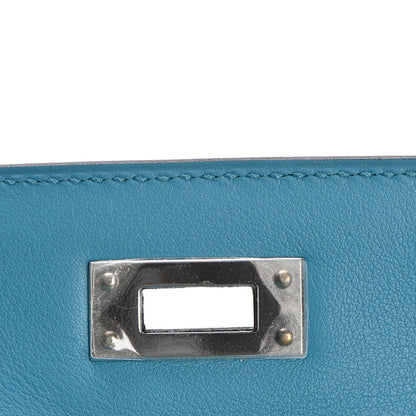 Hermes Swift Kelly Cut Clutch Pochette Turquiose 10 of 17