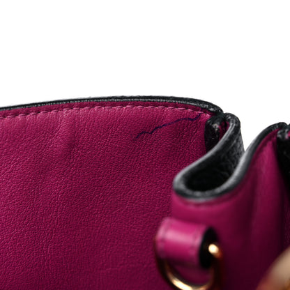 Christian Dior Bullcalf Large Diorissimo Tote Black Rose Indien 13 of 16