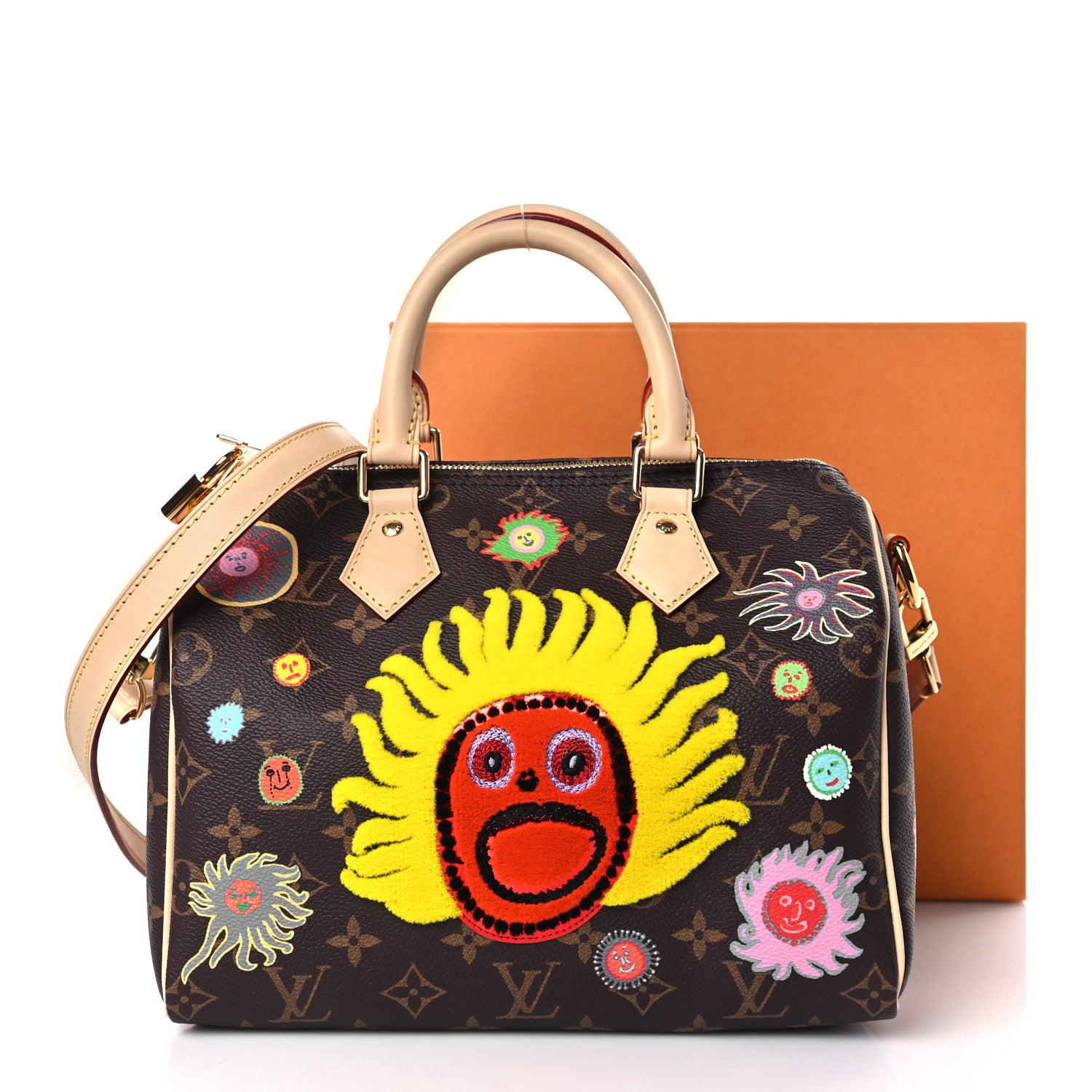 Louis Vuitton LV X YK Monogram Embroidered My Eternal Soul Speedy Bandouliere 25 Multicolor 10 of 10
