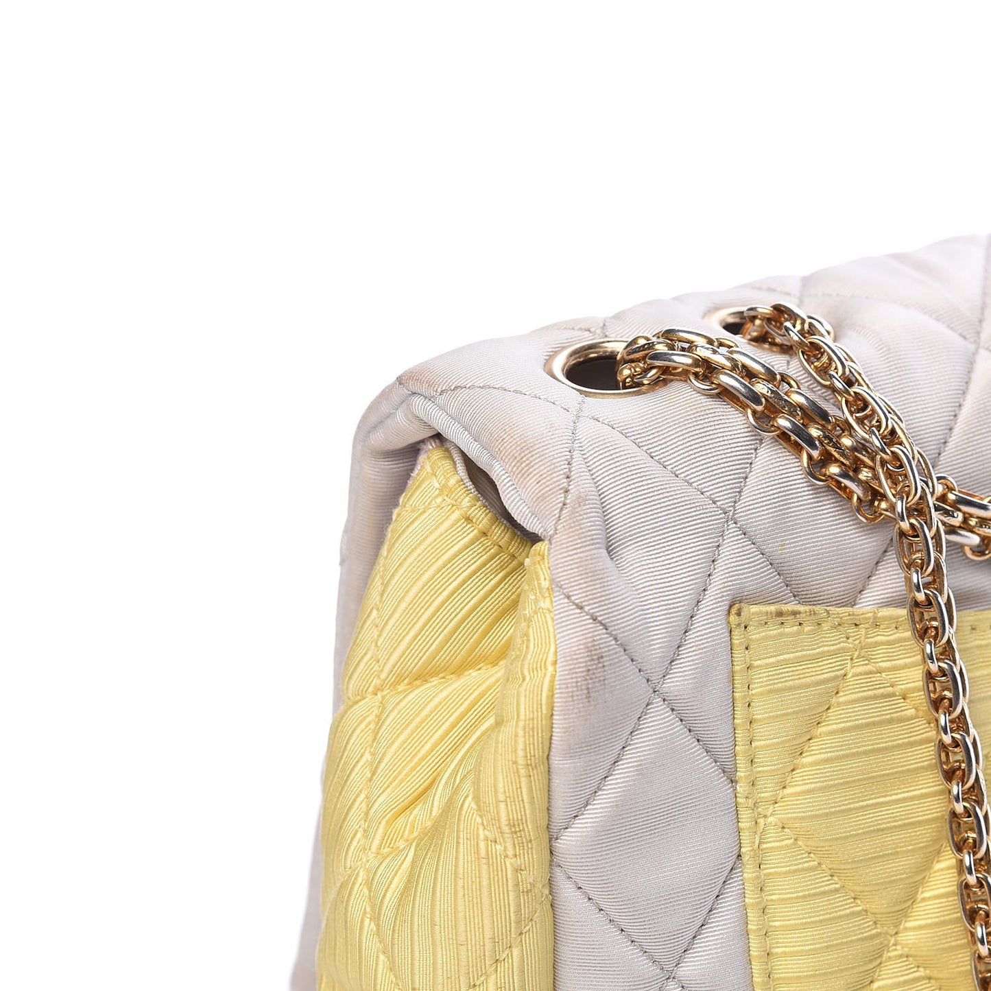 Grosgrain Satin Tri-Color 2.55 Reissue Flap Grey Pink Gold