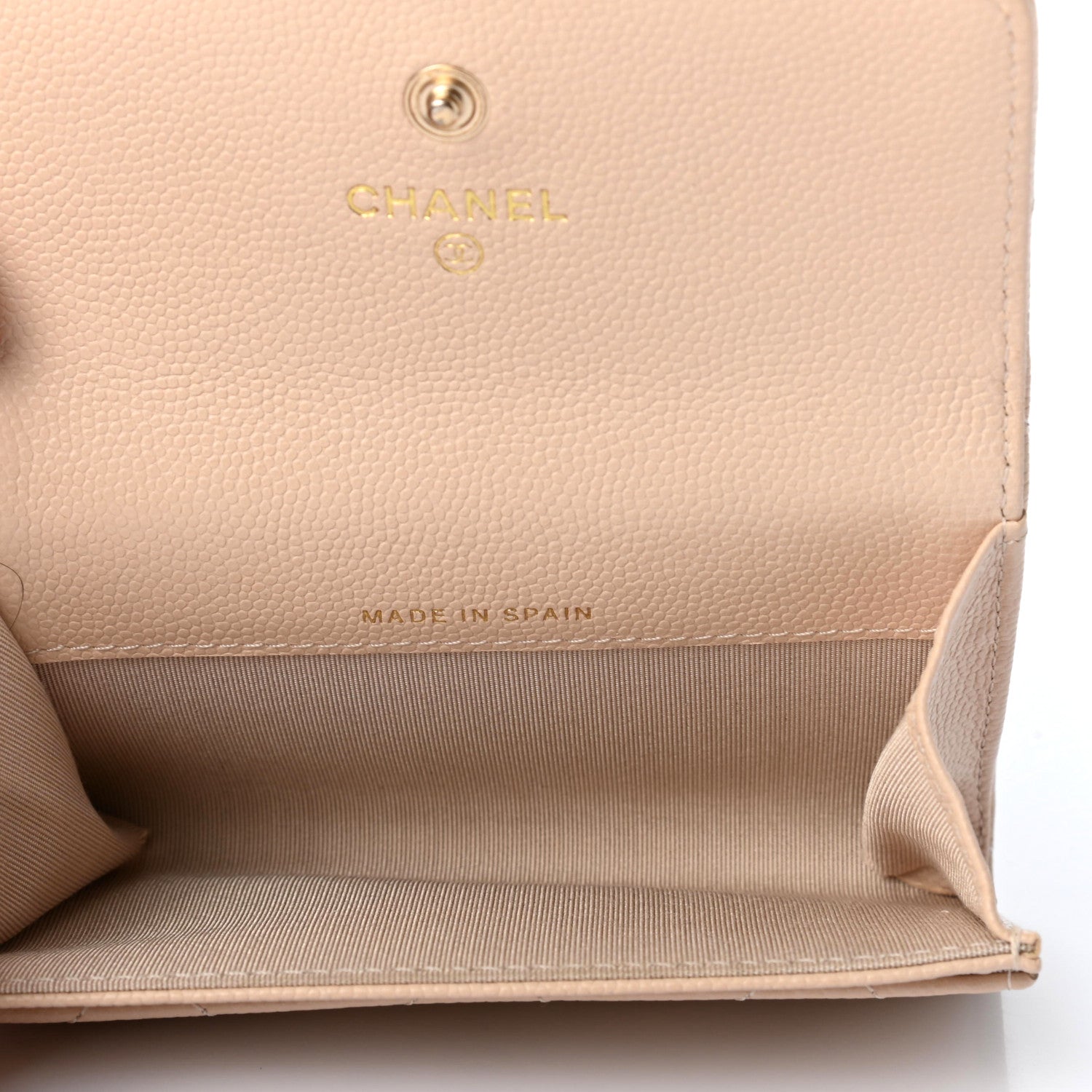 Chanel Caviar Pearl Quilted Coco Candy Flap Card Holder Beige 5 of 8