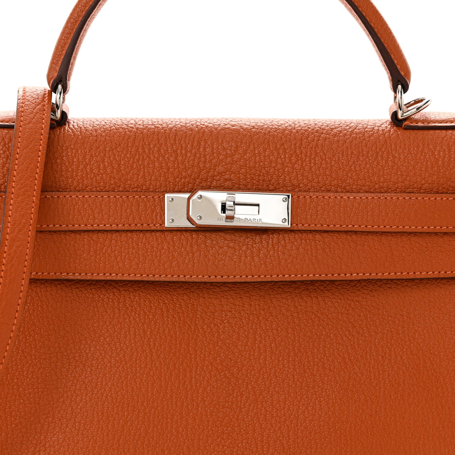 Hermes Chevre de Coromandel Kelly Retourne 32 Orange 8 of 14