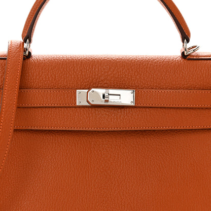 Hermes Chevre de Coromandel Kelly Retourne 32 Orange 8 of 14