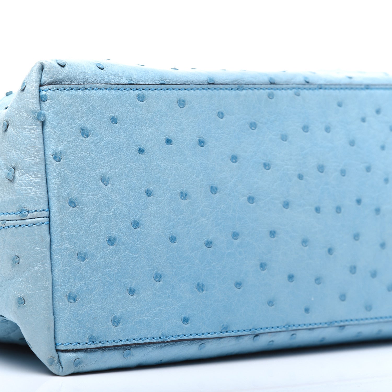 Gucci Ostrich Medium Soho Chain Shoulder Bag Light Blue 6 of 17