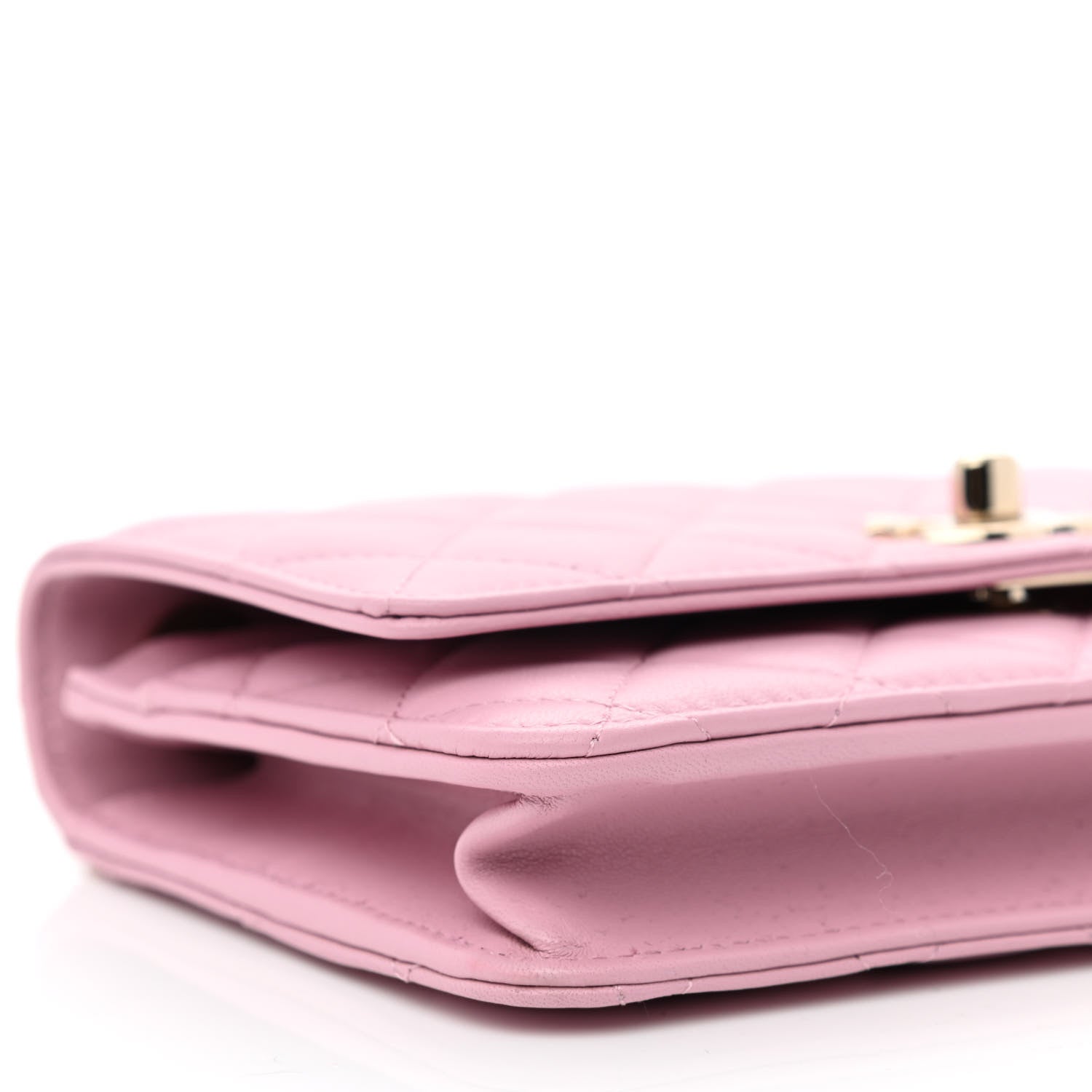 Chanel Lambskin Quilted Trendy CC Wallet On Chain WOC Pink 10 of 12