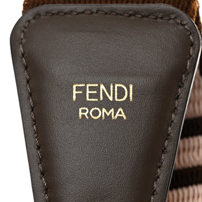 Fendi Jacquard Ribbon Vitello King FF Bi-Color Intreccio Adjustable Strap You 3 of 5