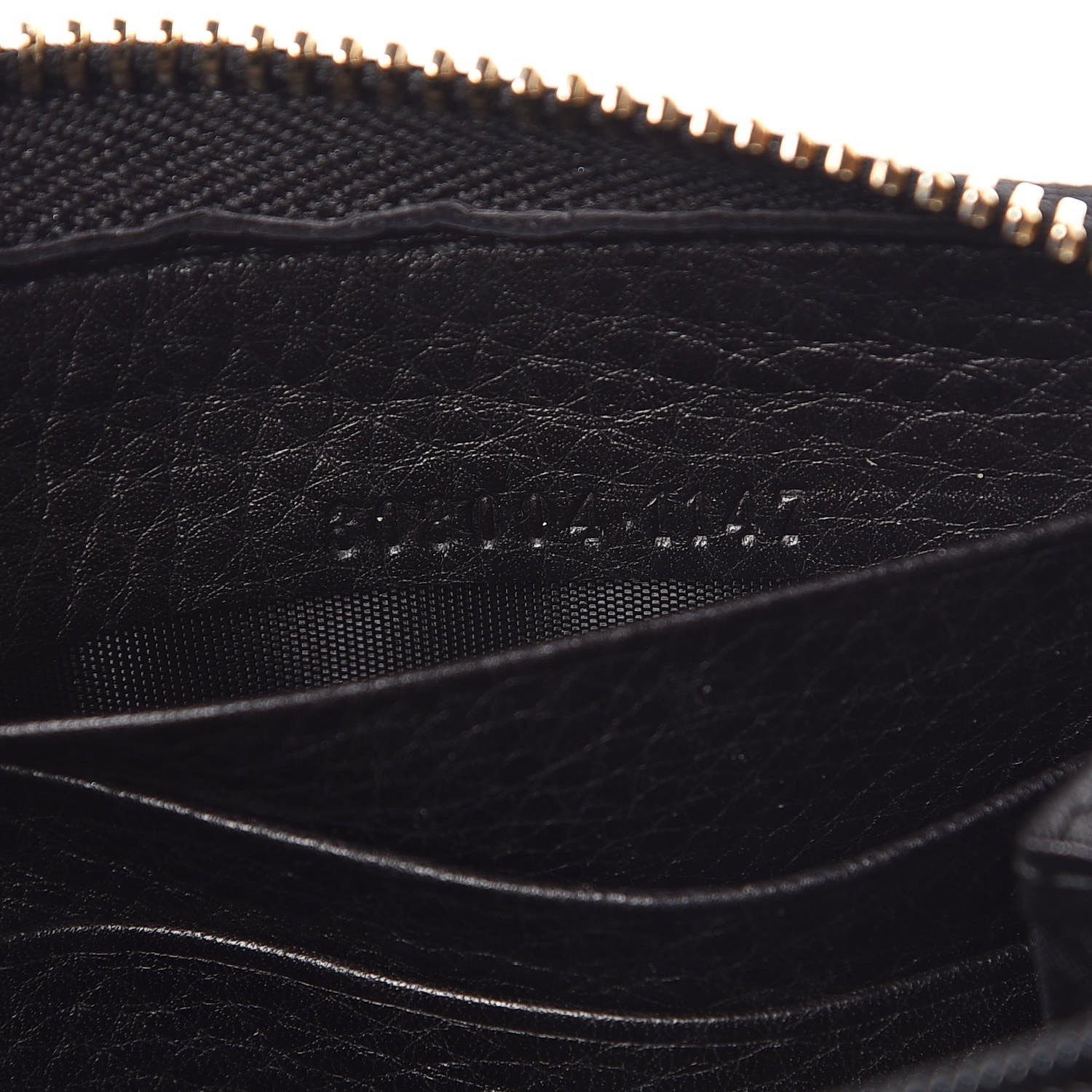 Gucci Pebbled Calfskin Soho Zip Around Wallet Black 7 of 8