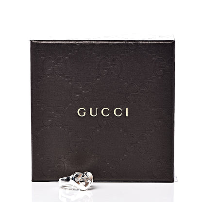 Gucci Sterling Silver Interlocking G Heart Ring 49 4.75 6 of 6