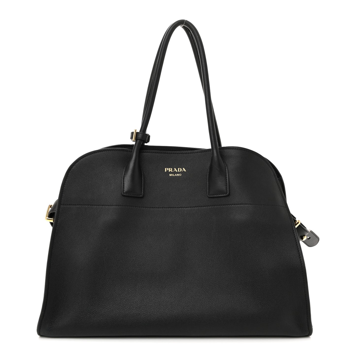 Soft Grain Calfskin Large Tote Bag Black