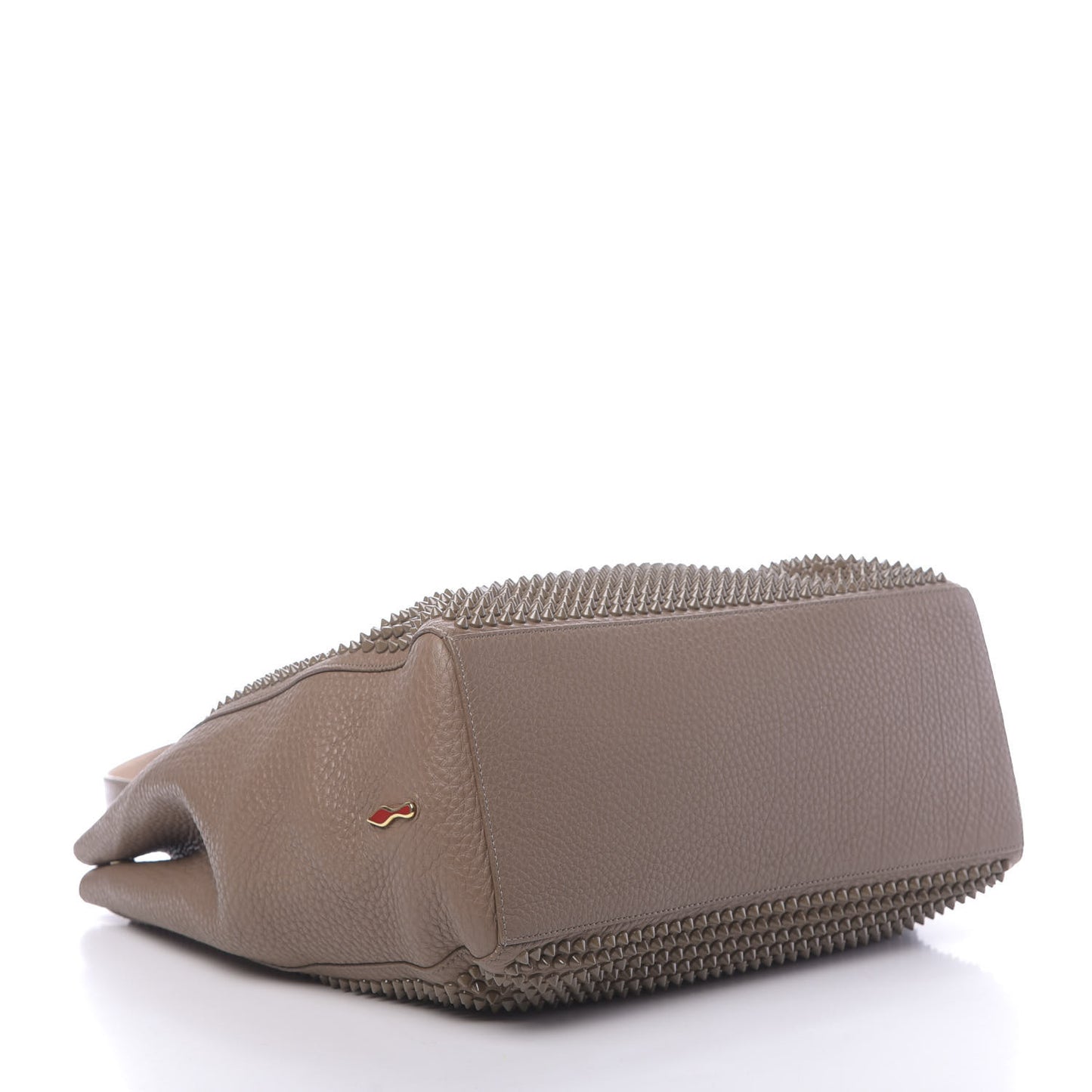 Calfskin Panettone Spiked Shopper Tote Nude