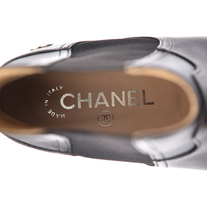 Chanel Calfskin Elastic Short Boots 39 Black 7 of 8