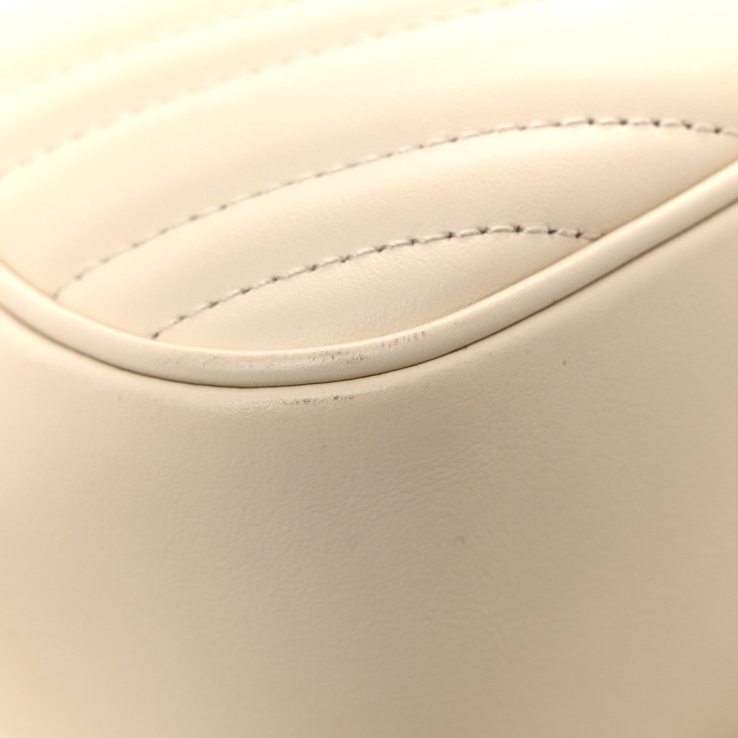 Gucci Calfskin Matelasse Small GG Marmont Chain Shoulder Bag White 12 of 12