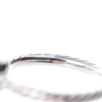 David Yurman Sterling Silver Pave Diamond 8mm Petite Cushion Ring 51.9 6 5 of 5
