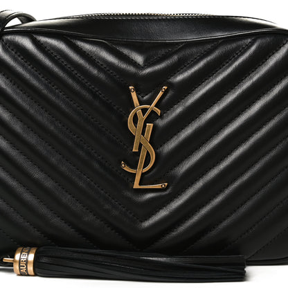 Saint Laurent Calfskin Matelasse Monogram Lou Camera Bag Black 7 of 10