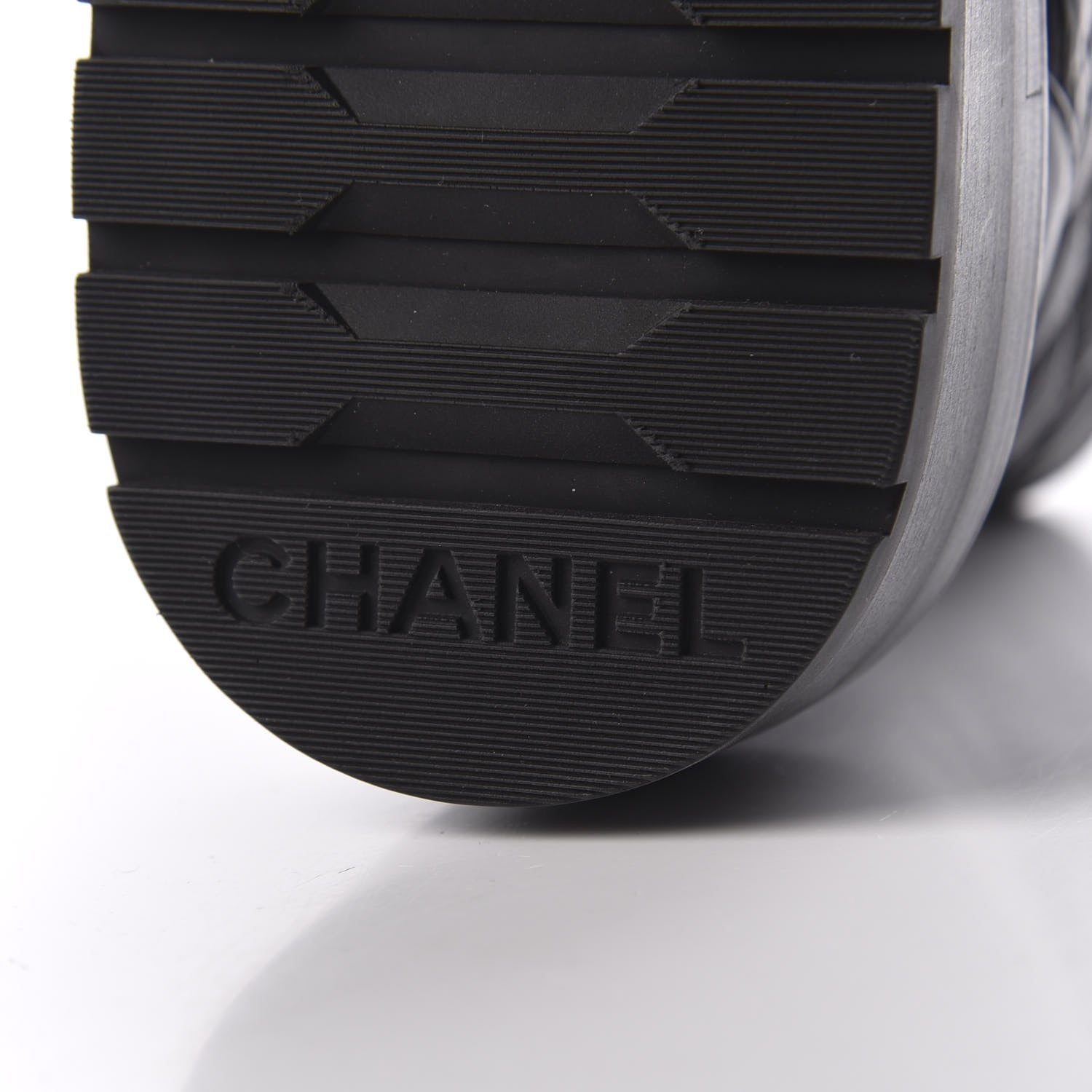 Chanel Shiny Goatskin Calfskin Quilted Lace Up Combat Boots 36 Black 7 of 8