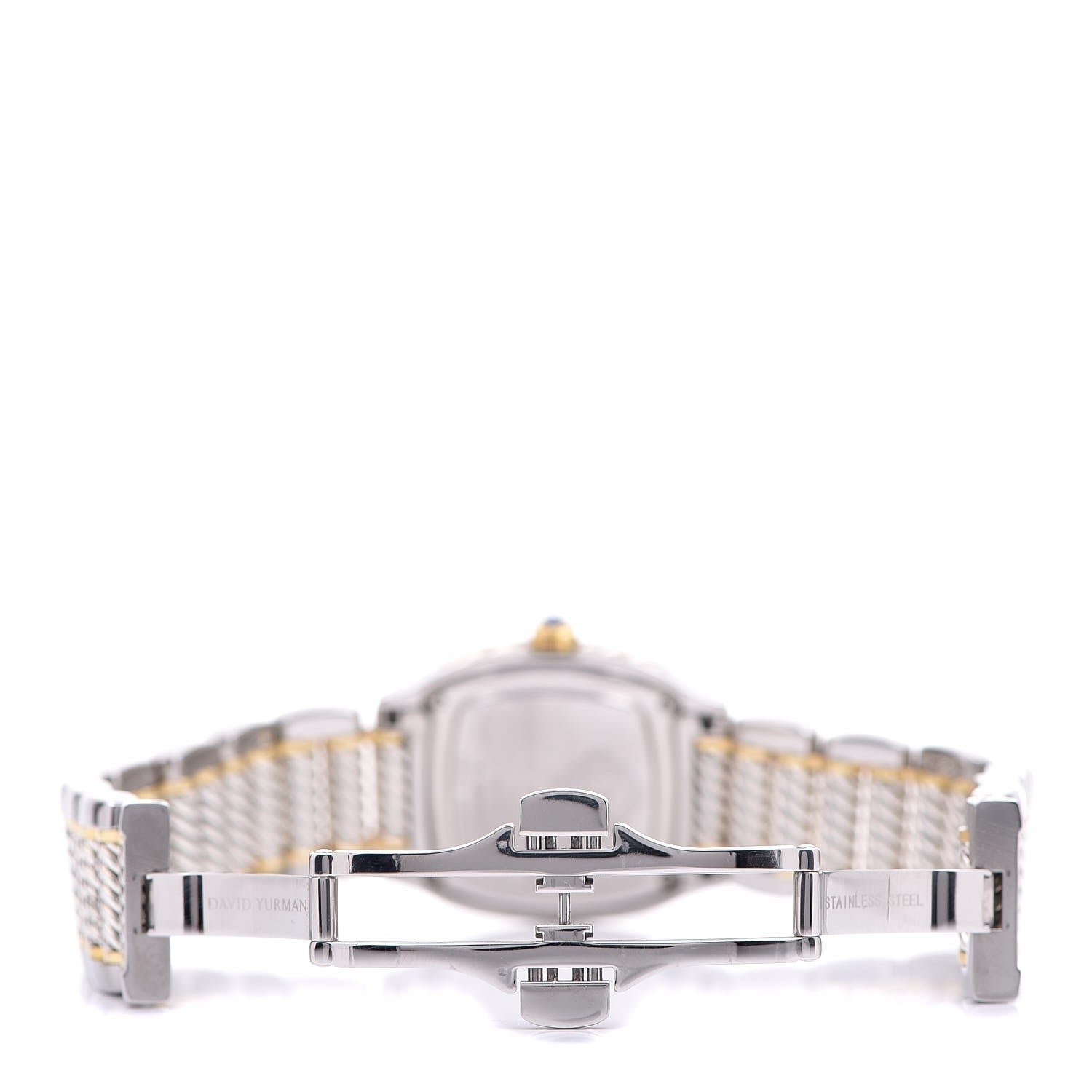 David Yurman Stainless Steel 18K Yellow Gold Diamond Mother of Pearl 25mm Thoroughbred Quartz Watch 5 of 7