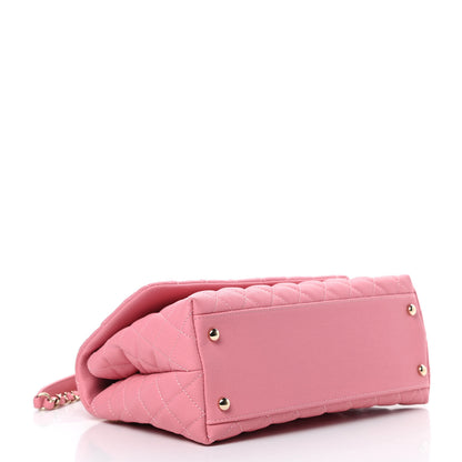 Chanel Caviar Quilted Small Coco Handle Flap Pink 4 of 11
